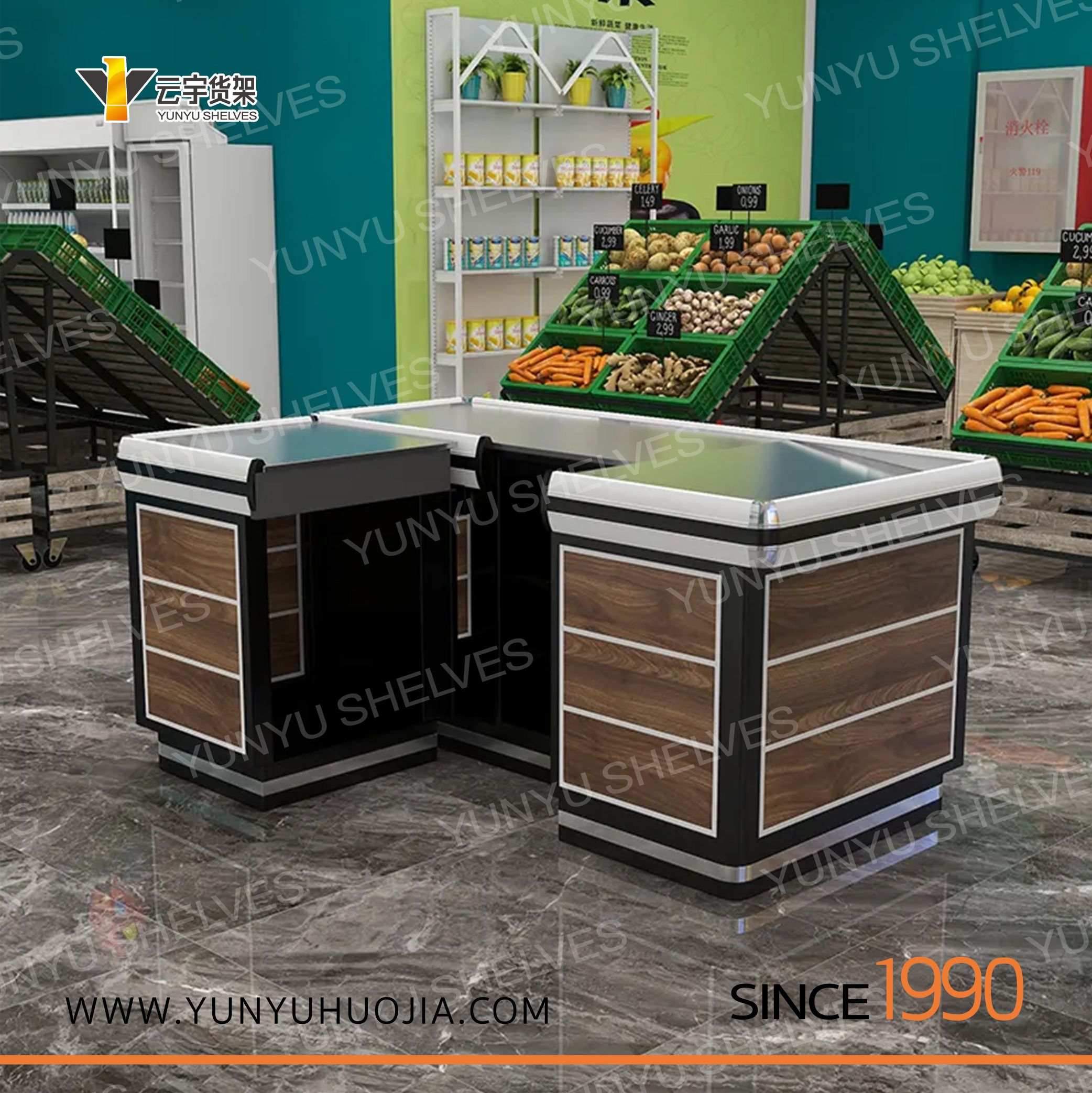 新款超市零售店收银台