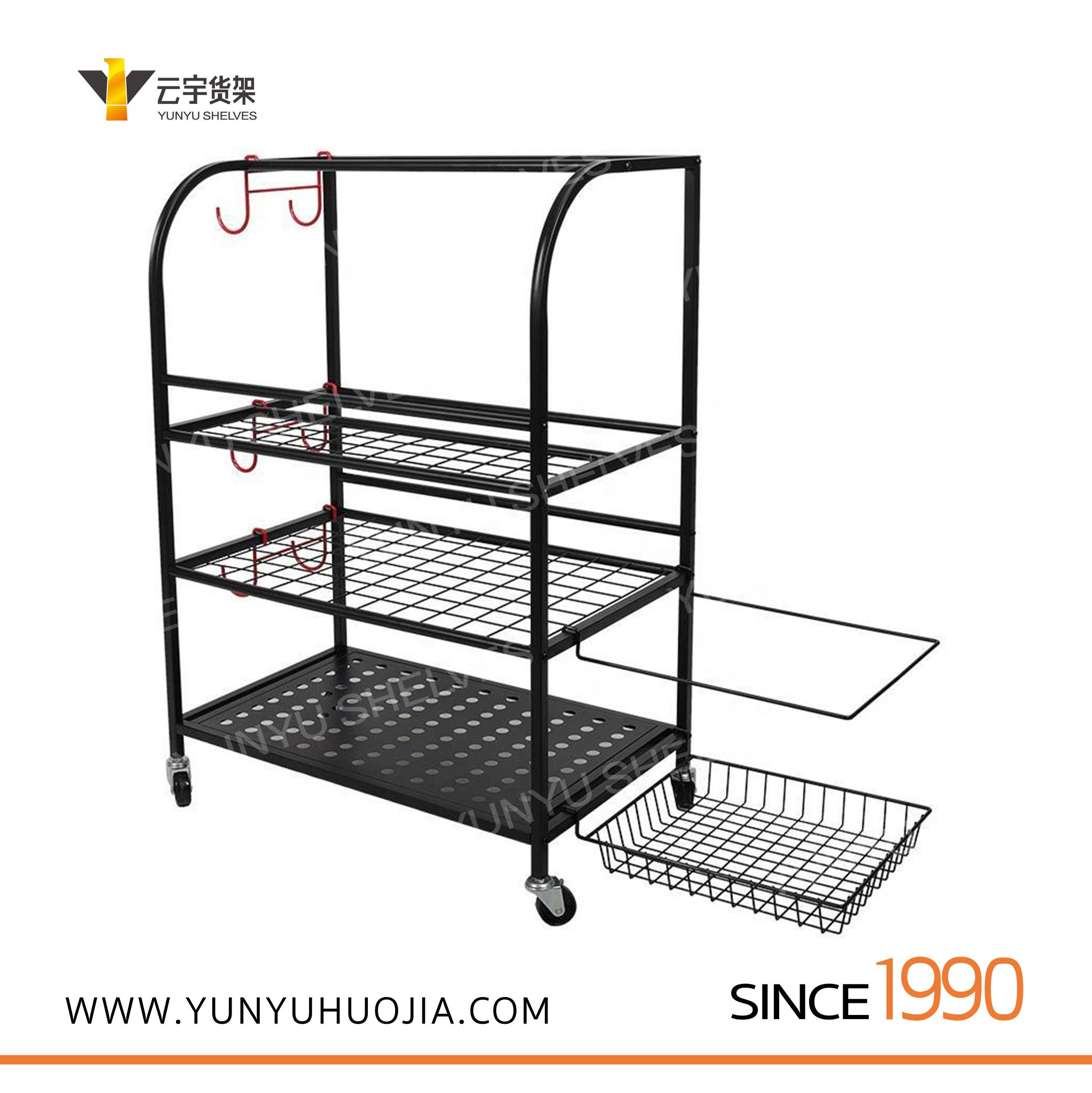 YYC-027 金属瑜伽垫存放架  多功能展示架