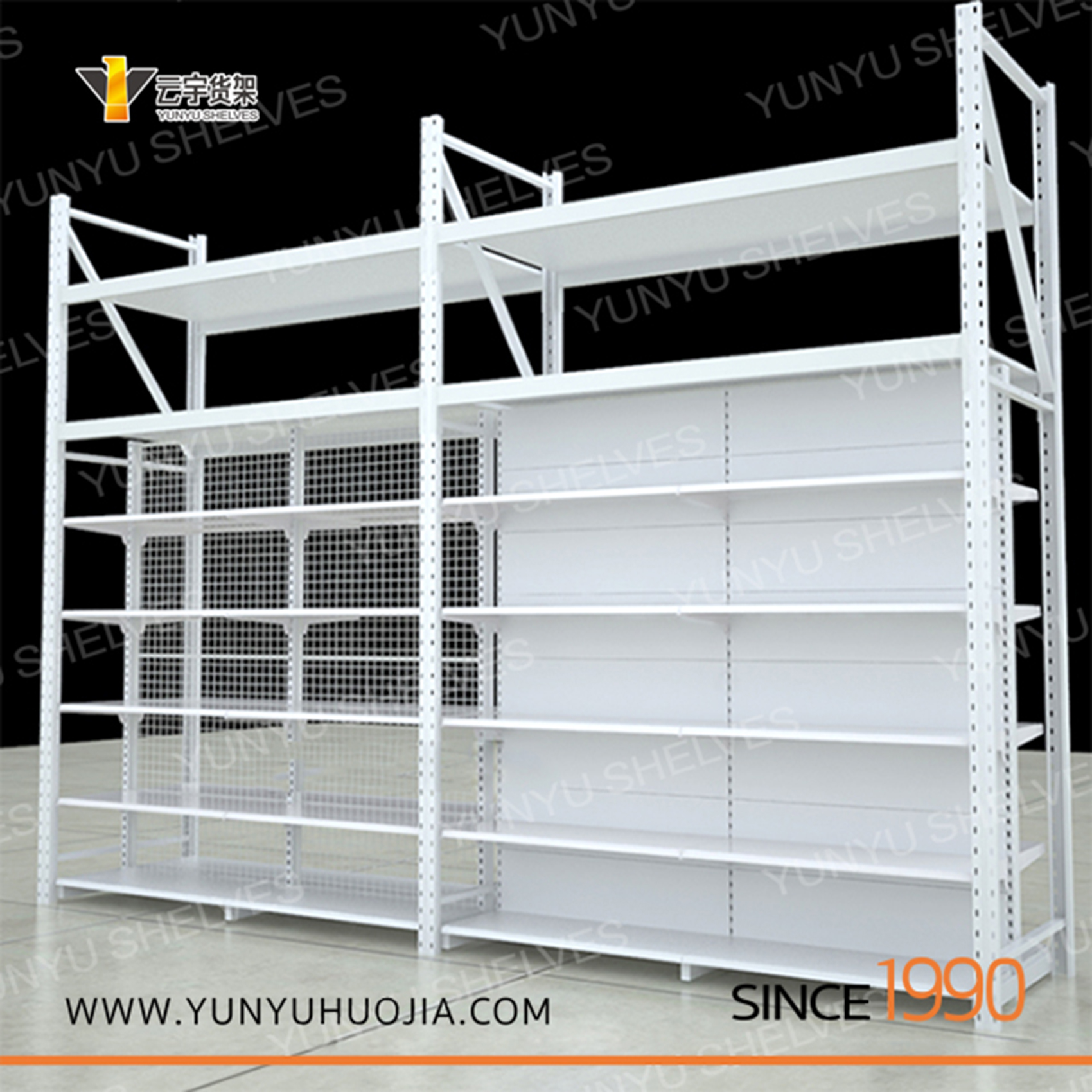 【云宇货架】仓储超市组合货架安装与维护注意事项